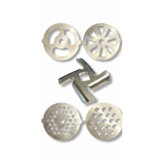 Set 4 Site + Cutit pentru Masină de Tocat Nr. 5  Inox