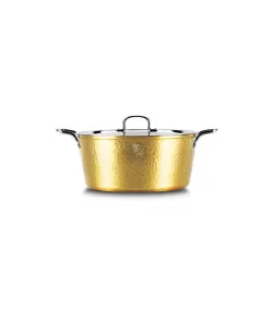 Cratita aluminiu forjat 20 cm cu capac inox si strat antiaderent marmorat – 2.5L BH/7747