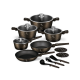Set cratite si tigai 15 piese din aluminiu forjat cu strat antiaderent – BH/8244