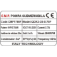 Pompa Submersibila apa murdara /curata Campion QDX3-25 0.75KW,Debit 3 m3/h,refulare 25 m,cu plutitor