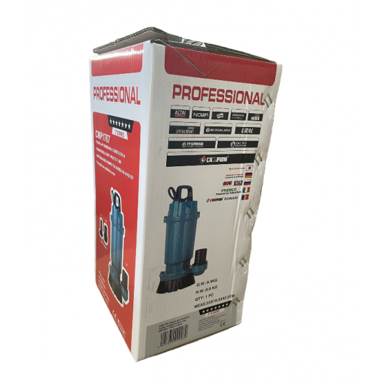 Pompa Submersibila apa murdara /curata Campion QDX10-35 1.1 KW,Debit 10m3/h,refulare 35 m, Debit marit 2 toli / 1.5 toli / 1 tol  fara plutitor
