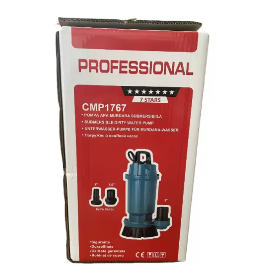 Pompa Submersibila apa murdara /curata Campion QDX10-35 1.1 KW,Debit 10m3/h,refulare 35 m, Debit marit 2 toli / 1.5 toli / 1 tol fara plutitor