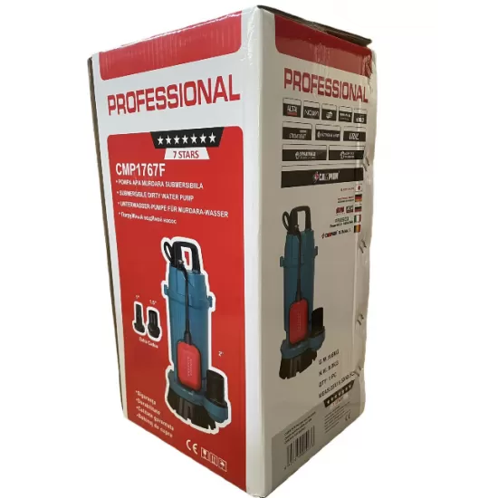 Pompa Submersibila apa murdara /curata Campion QDX10-35 1.1 KW,Debit 10m3/h,refulare 35 m, Debit marit 2 toli / 1.5 toli / 1 tol Cu plutitor