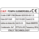 Pompa Submersibila apa murdara /curata Campion QDX45 1.5KW KW,Debit 30 m3/h,refulare 45 m, Debit marit 2 toli / 1.5 toli / 1 tol  Fara plutitor