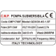 Pompa Submersibila apa murdara /curata Campion QDX45 1.5KW KW,Debit 30 m3/h,refulare 45 m, Debit marit 2 toli / 1.5 toli / 1 tol  cu plutitor