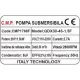 Pompa Submersibila apa murdara /curata Campion QDX45 1.5KW KW,Debit 30 m3/h,refulare 45 m, Debit marit 2 toli / 1.5 toli / 1 tol cu plutitor