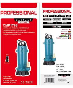 Pompa submersibila apa murdara / curata Campion QDX3-25, 0.75KW, debit 3 m³/h, refulare 25 m, fara plutitor