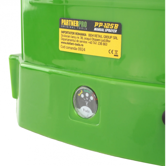 Pompa de stropit cu acumulator 12l, 12V 8Ah , 460 m² PartnerPro PP-12SB