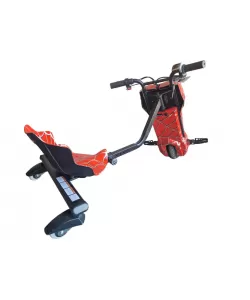 Tricicleta Electrica Drift Pentru Copii 360, Cu Suspenie, Trike, Motor 250W, Baterie 36V, 4400 mAh, Bluetooth, Viteza 15 km/h, Rosu Spiderman