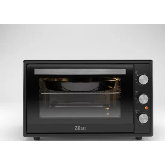 Cuptor electric Zilan ZLN2433 - 65L, 2000W, termostat 250°C, timer 90 min, geam dublu, interior emailat
