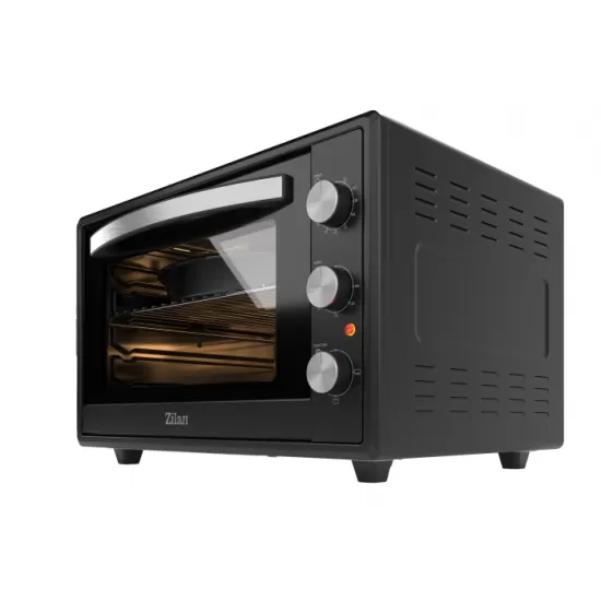 Cuptor electric Zilan ZLN2433 - 65L, 2000W, termostat 250°C, timer 90 min, geam dublu, interior emailat