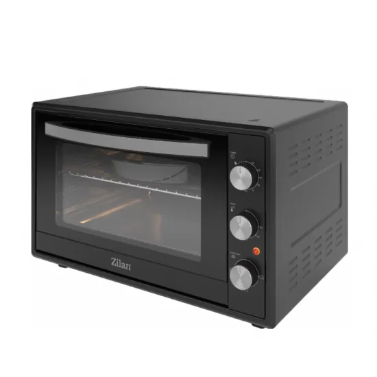 Cuptor electric Zilan ZLN2433 - 65L, 2000W, termostat 250°C, timer 90 min, geam dublu, interior emailat