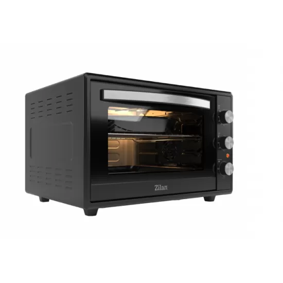 Cuptor electric Zilan ZLN2433 - 65L, 2000W, termostat 250°C, timer 90 min, geam dublu, interior emailat