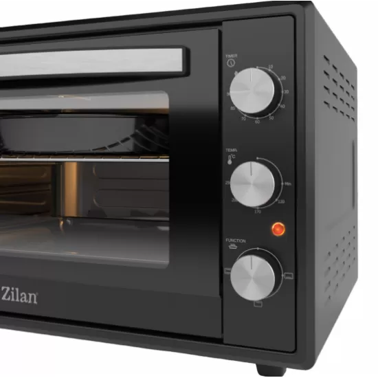 Cuptor electric Zilan ZLN2433 - 65L, 2000W, termostat 250°C, timer 90 min, geam dublu, interior emailat