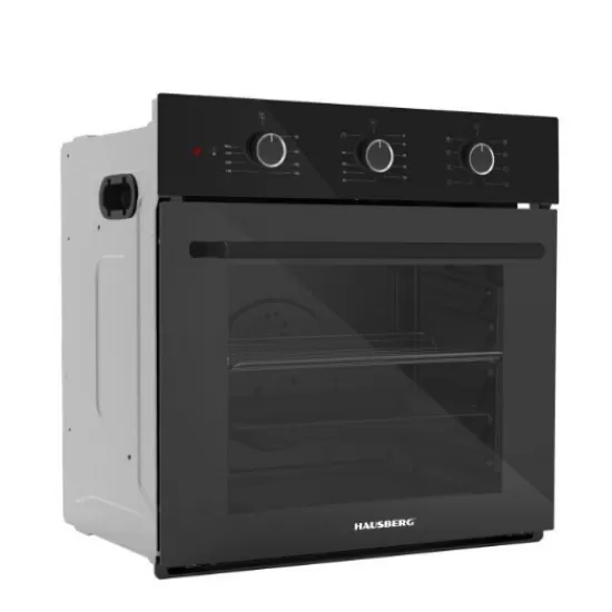 Cuptor electric incorporabil Hausberg HB-8044NG 58L 1600W Turbo 9 programe Negru
