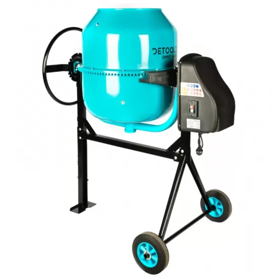 Betoniera Detoolz, capacitate 200 litri, putere 1200W, coroana fonta, cu roti