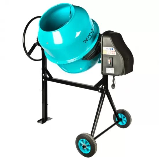 Betoniera Detoolz, capacitate 200 litri, putere 1200W, coroana fonta, cu roti