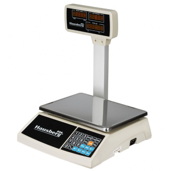 Cantar electronic Hausberg HB6051, Afisaj LCD luminos, Capacitate 30kg