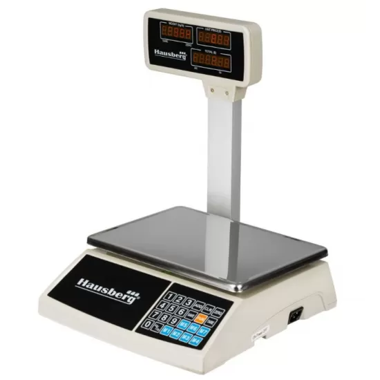 Cantar electronic Hausberg HB6051, Afisaj LCD luminos, Capacitate 30kg