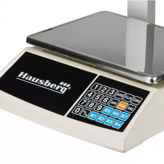 Cantar electronic Hausberg HB6051, Afisaj LCD luminos, Capacitate 30kg