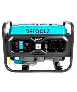 Generator Detoolz 2.5kW 2 prize 230V benzina, 4T, pornire manuala 15L fara roti G01 Generator Detoolz 2.5kW 2 prize 230V benzina, 4T, pornire manuala 15L fara roti G01