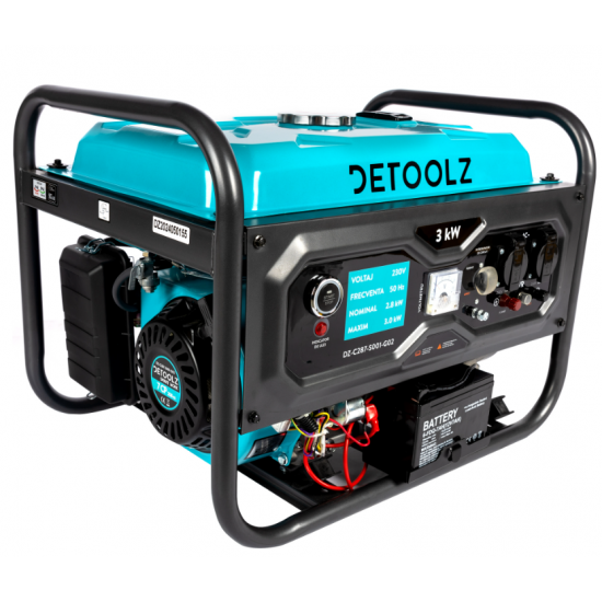 Generator  3kW 2P230 B4T pornire electrica 15L fara roti G02  Detoolz
