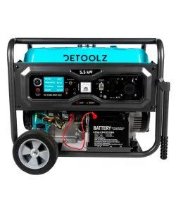 Generator 5.5kW 2P230 B4T pornire electrica 25L cu roti G02 Detoolz Generator 5.5kW 2P230 B4T pornire electrica 25L cu roti G02 Detoolz