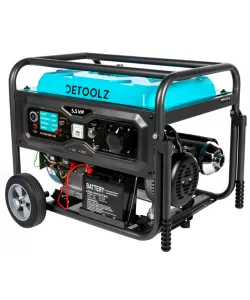 Generator 5.5kW 2P230 B4T pornire electrica 25L cu roti G02 Detoolz Generator 5.5kW 2P230 B4T pornire electrica 25L cu roti G02 Detoolz