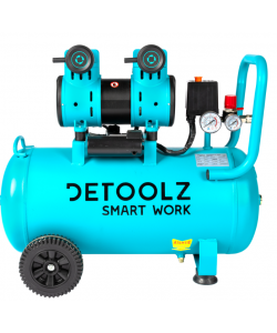 Compresor  50L fara ulei, 1680 W, debit 214L/min, 8 bar, 2 prize de aer Detoolz