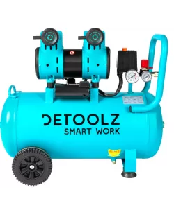 Compresor 50L fara ulei, 1680 W, debit 214L/min, 8 bar, 2 prize de aer Detoolz Compresor 50L fara ulei, 1680 W, debit 214L/min, 8 bar, 2 prize de aer Detoolz