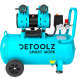 Compresor  50L fara ulei, 1680 W, debit 214L/min, 8 bar, 2 prize de aer Detoolz