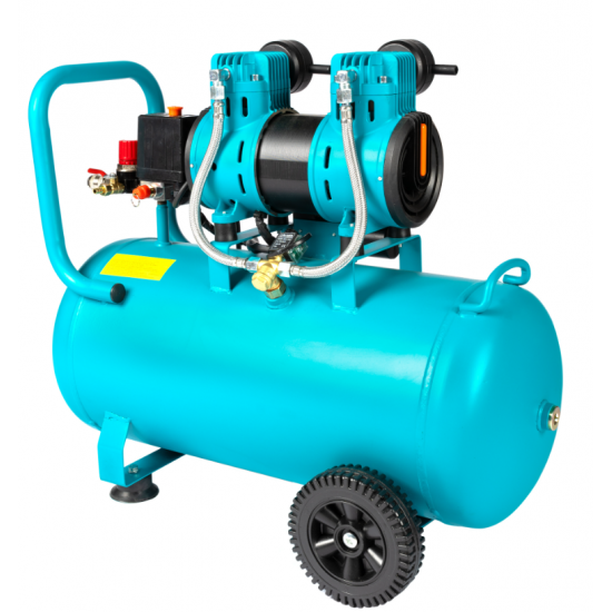 Compresor  50L fara ulei, 1680 W, debit 214L/min, 8 bar, 2 prize de aer Detoolz