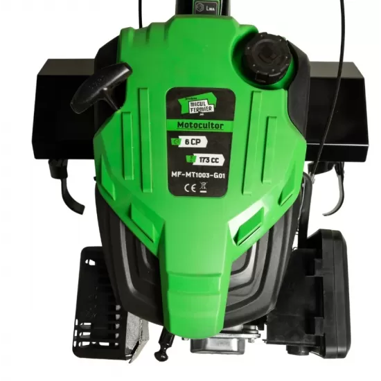 Motocultor Micul Fermier 6cp 173cc, benzina 4T, 1 viteza, pornire manuala, cu roata transport