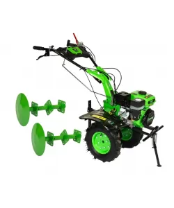 Motocultor Micul Fermier, 8.5CP, 212cc, motor pe benzina 4 timpi, 3 trepte de viteza, pornire manuala, cu roti