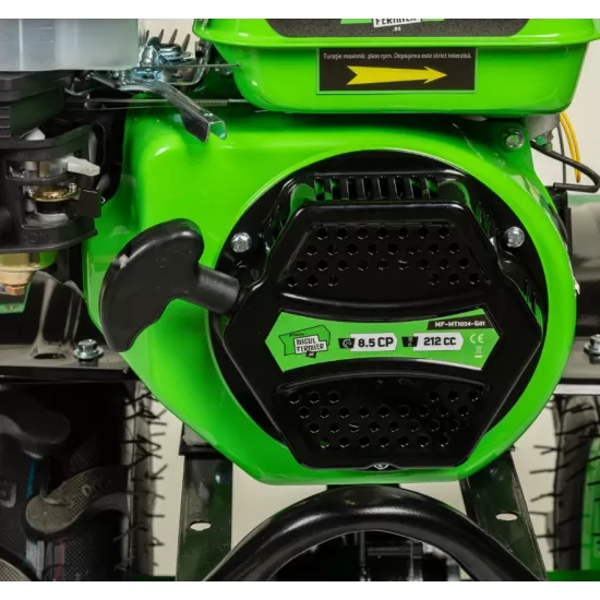 Motocultor Micul Fermier, 8.5CP, 212cc, motor pe benzina 4 timpi, 3 trepte de viteza, pornire manuala, cu roti
