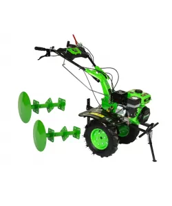 Motocultor Micul Fermier, 8.5CP, 212cc, motor pe benzina 4 timpi, 3 trepte de viteza, pornire manuala, cu roti