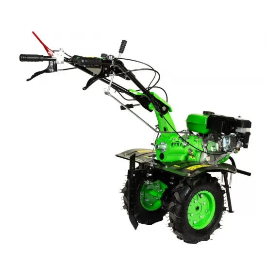 Motocultor Micul Fermier, 8.5CP, 212cc, motor pe benzina 4 timpi, 3 trepte de viteza, pornire manuala, cu roti