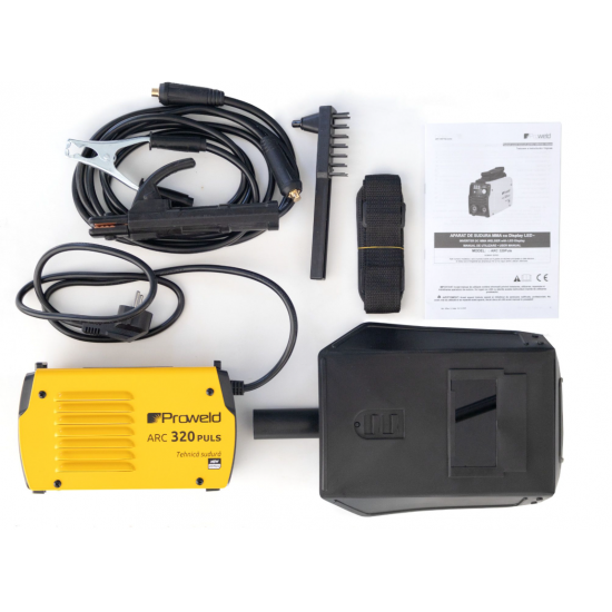 ProWELD ARC 320 Puls digital, electrozi 1.6-3.2 mm, MMA+Puls, Lift TIG+Puls, Arc Force, Hot Start, Anti-Stick, VRD