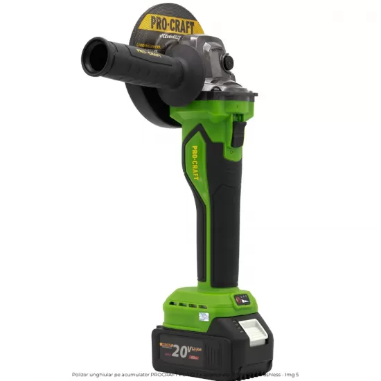 Polizor unghiular pe acumulator PROCRAFT PGA22 1 × acumulator 20V / 4Ah, Brushless