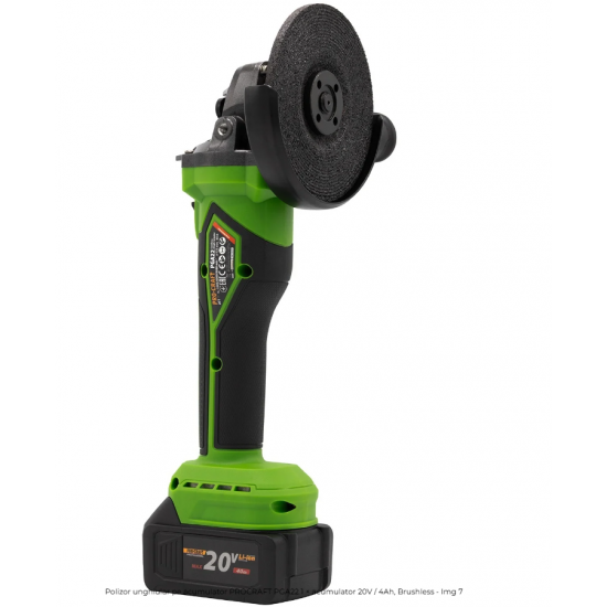 Polizor unghiular pe acumulator PROCRAFT PGA22 1 × acumulator 20V / 4Ah, Brushless
