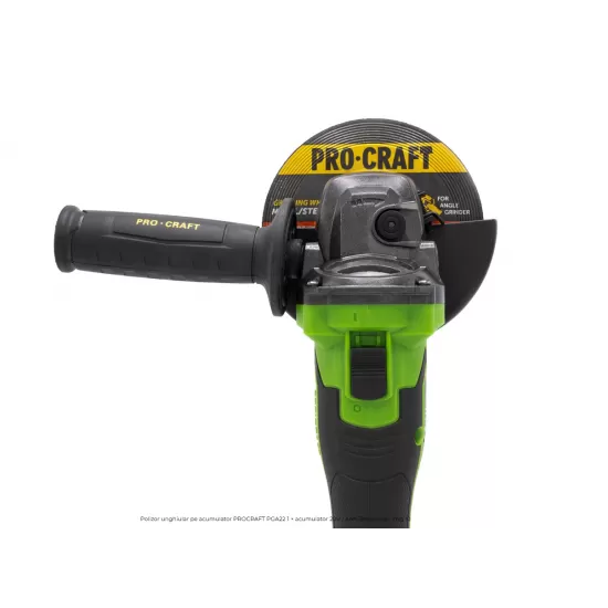 Polizor unghiular pe acumulator PROCRAFT PGA22 1 × acumulator 20V / 4Ah, Brushless