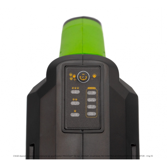 CW20 Aparat de spalat cu presiune pe acumulator PROCRAFT 30 bar, 20V/4Ah, brushlesss, NU CONTINE ACUMULATOR SI INCARCATOR