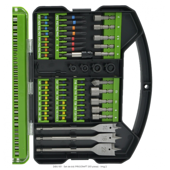 DBS-101 – Set de biți PROCRAFT (101 piese)