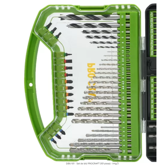 DBS-101 – Set de biți PROCRAFT (101 piese)
