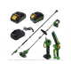 Set multifunctional pe acumulator, foarfeca de gradina, fierastrau cu lant, trimmer si tija telescopică PARTNERPRO, 2 acumulatori, brushless PP-FFTP 7 IN 1