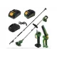 Set multifunctional pe acumulator, foarfeca de gradina, fierastrau cu lant, trimmer si tija telescopică PARTNERPRO, 2 acumulatori, brushless PP-FFTP 7 IN 1