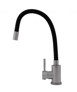 Baterie bucătărie SUS 304 cu pipă flexibilă neagră VITAL FLOW FB-011 Ref Black