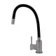 Baterie bucătărie SUS 304 cu pipă flexibilă neagră VITAL FLOW FB-011 Ref Black