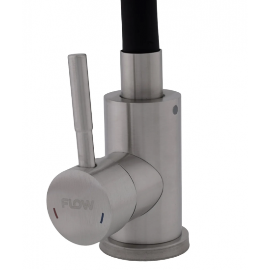 Baterie bucătărie SUS 304 cu pipă flexibilă neagră VITAL FLOW FB-011 Ref Black