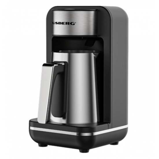Aparat pentru preparat cafea turceasca HAUSBERG HB-3821IN, 400-500W, 250ml, protective supraincalzire, termostat, Inox-Negru